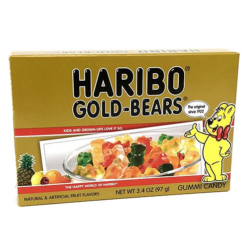 Haribo Gold-Bears Gummi Candy - 3.4-oz. Theater Box - All City Candy