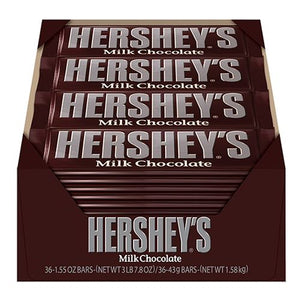 All City Candy Hershey's Milk Chocolate Candy Bar 1.55 oz. Candy Bars Hershey's Case of 36 For fresh candy and great service, visit www.allcitycandy.com