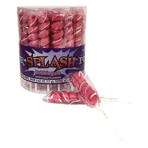 All City Candy Hot Pink & White Color Splash Bubble Gum Flavor Unicorn Lollipops - Tub of 30 Lollipops & Suckers Albert's Candy For fresh candy and great service, visit www.allcitycandy.com