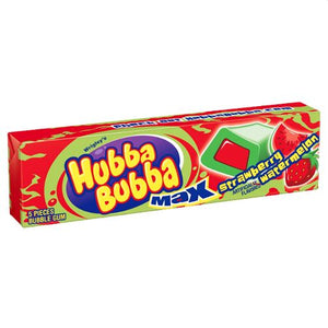 All City Candy Hubba Bubba Max Strawberry Watermelon Bubble Gum - 5 Piece Pack Gum/Bubble Gum Wrigley 1 Pack For fresh candy and great service, visit www.allcitycandy.com