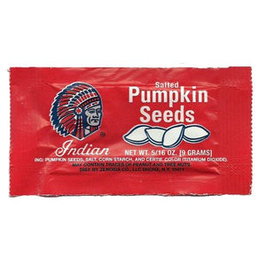 All City Candy Indian Salted Pumpkin Seeds .3-oz. Packet - Case of 36 Snacks Zenobia For fresh candy and great service, visit www.allcitycandy.com