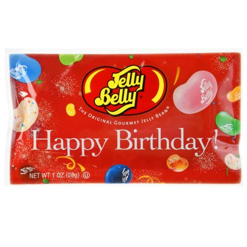 All City Candy Jelly Belly Happy Birthday Assorted Flavor Jelly Beans - 1-oz. Bag Jelly Beans Jelly Belly 1 Bag For fresh candy and great service, visit www.allcitycandy.com