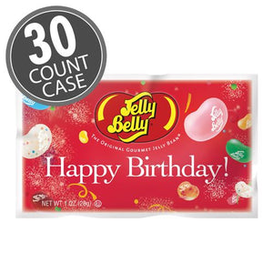 All City Candy Jelly Belly Happy Birthday Assorted Flavor Jelly Beans - 1-oz. Bag Jelly Beans Jelly Belly Case of 30 For fresh candy and great service, visit www.allcitycandy.com