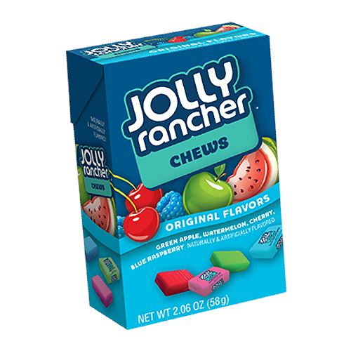 All City Candy Jolly Rancher Chews Original Flavors - 2.06-oz. Box Chewy Hershey's Case of 12 For fresh candy and great service, visit www.allcitycandy.com