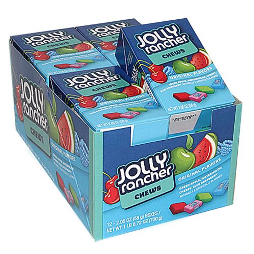 All City Candy Jolly Rancher Chews Original Flavors - 2.06-oz. Box Chewy Hershey's Case of 12 For fresh candy and great service, visit www.allcitycandy.com