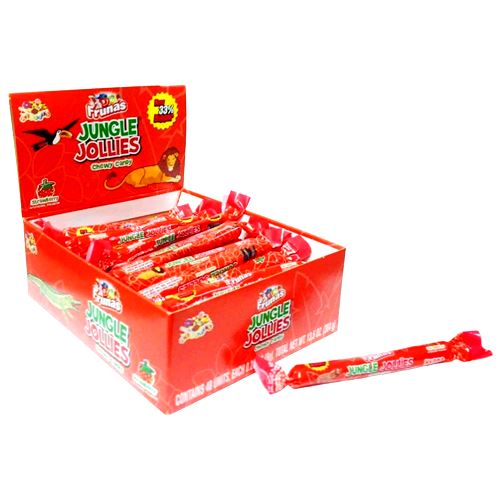 Jungle Jollies Strawberry Chewy Candy - 48 Piece Box - All City Candy