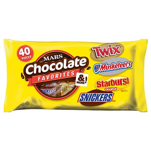 All City Candy Mars Chocolate Favorites & More Candy Variety - Bag of 40 Halloween Mars Chocolate For fresh candy and great service, visit www.allcitycandy.com