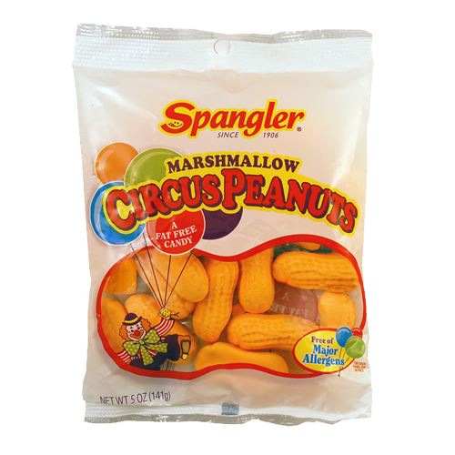 All City Candy Marshmallow Circus Peanuts Candy - 5-oz. Bag Marshmallow Spangler For fresh candy and great service, visit www.allcitycandy.com