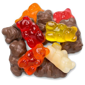 All City Candy Milk Chocolate Gummi Bears - 1LB Bulk Container Bulk Unwrapped Albanese Confectionery For fresh candy and great service, visit www.allcitycandy.com