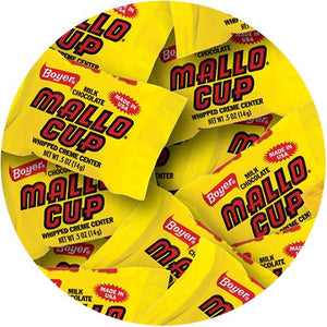 All City Candy Milk Chocolate Mallo Cup Fun Bites - 3 LB Bulk Bag Bulk Wrapped Boyer Candy Company For fresh candy and great service, visit www.allcitycandy.com