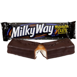 All City Candy Milky Way Midnight Dark Candy Bar - 1.76 oz. Candy Bars Mars Chocolate 1 Bar For fresh candy and great service, visit www.allcitycandy.com