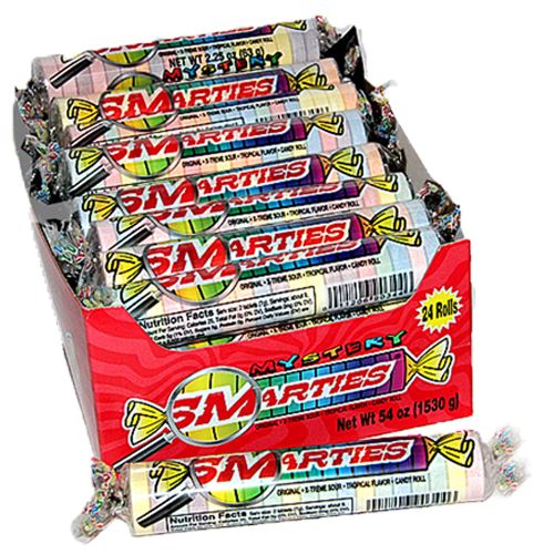 All City Candy Mystery Smarties Candy Roll 2.2 oz. Smarties Candy Company For fresh candy and great service, visit www.allcitycandy.com