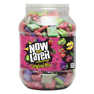 All City Candy Now and Later Original Mix Fruit Chews - 60-oz. Tub Taffy Ferrara Candy Company For fresh candy and great service, visit www.allcitycandy.com