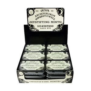 All City Candy Ouija Mystifying Mints - 1.5-oz. Tin Novelty Boston America Case of 18 For fresh candy and great service, visit www.allcitycandy.com