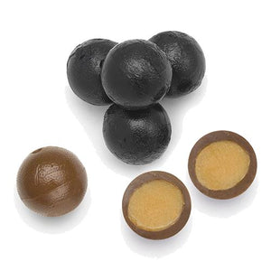 All City Candy Palmer Black Foiled Caramel Filled Chocolate Balls - 3 LB Bulk Bag Bulk Wrapped R.M. Palmer Company For fresh candy and great service, visit www.allcitycandy.com