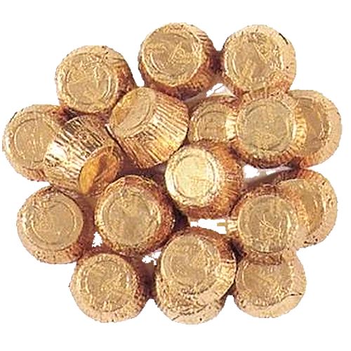 All City Candy Palmer Gold Foiled Mini Peanut Butter Cups - 3 LB Bulk Bag Bulk Wrapped R.M. Palmer Company For fresh candy and great service, visit www.allcitycandy.com