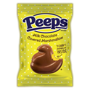 All City Candy Peeps Milk Chocolate Covered Marshmallow Chick 1 oz. Marshmallow Just Born Inc 1 Pack For fresh candy and great service, visit www.allcitycandy.com