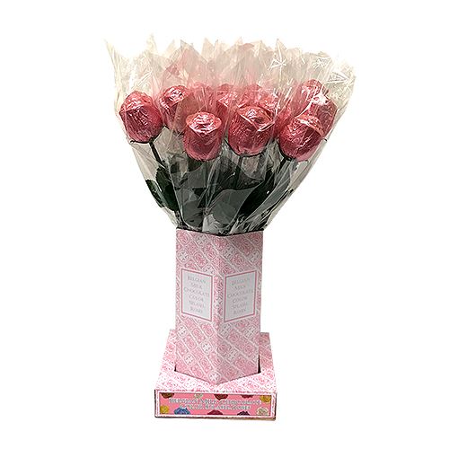 All City Candy Pink Foiled Belgian Chocolate Color Splash Roses Chocolate Albert's Candy 1 Piece For fresh candy and great service, visit www.allcitycandy.com
