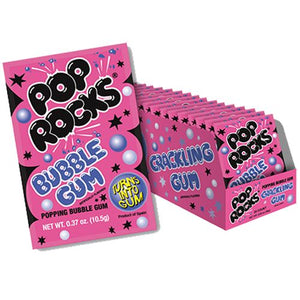 All City Candy Pop Rocks Bubble Gum Popping Gum - .33-oz. Package Novelty Pop Rocks (Zeta Espacial SA) Case of 24 For fresh candy and great service, visit www.allcitycandy.com