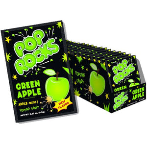 All City Candy Pop Rocks Green Apple Popping Candy - .33-oz. Package Pop Rocks (Zeta Espacial SA) Case of 24 For fresh candy and great service, visit www.allcitycandy.com