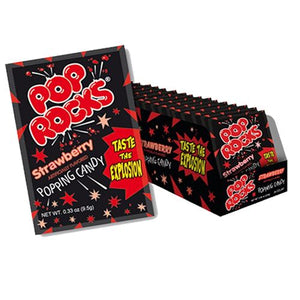 All City Candy Pop Rocks Strawberry Popping Candy - .33-oz. Package Novelty Pop Rocks (Zeta Espacial SA) Case of 24 For fresh candy and great service, visit www.allcitycandy.com