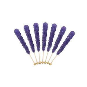 All City Candy Purple Grape Flavored Rock Candy Crystal Sticks - Tub of 36 Rock Candy Espeez For fresh candy and great service, visit www.allcitycandy.com