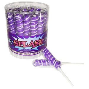 All City Candy Purple & White Color Splash Grape Unicorn Lollipops - 30 Count Tub Lollipops & Suckers Albert's Candy For fresh candy and great service, visit www.allcitycandy.com