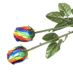 All City Candy Rainbow Foiled Belgian Chocolate Color Splash Roses Chocolate Albert's Candy For fresh candy and great service, visit www.allcitycandy.com
