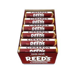 All City Candy Reeds Cinnamon Hard Candy - 1.01-oz. Roll Hard Iconic Candy Case of 24 For fresh candy and great service, visit www.allcitycandy.com