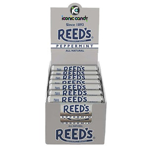 All City Candy Reed's Peppermint Hard Candy - 1.01-oz. Roll Mints Iconic Candy Case of 24 For fresh candy and great service, visit www.allcitycandy.com