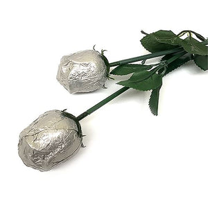 All City Candy Silver Foiled Belgian Chocolate Color Splash Roses Chocolate Albert's Candy 1 Piece For fresh candy and great service, visit www.allcitycandy.com