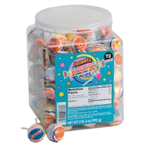All City Candy Smarties Giant Pops Lollipops - Tub of 72 Smarties Candy Company Default Title For fresh candy and great service, visit www.allcitycandy.com