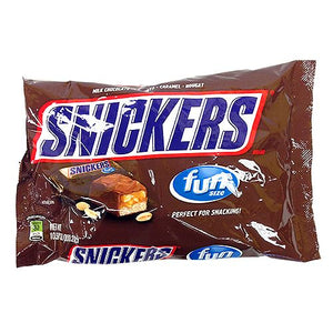 All City Candy Snickers Fun Size Candy Bars - 10.59-oz. Bag Candy Bars Mars Chocolate For fresh candy and great service, visit www.allcitycandy.com