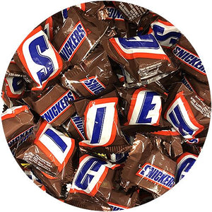 Tribeca Curations Mini Snickers Bite Size Bars 2 Pound Bag Bulk Value Pack Bundle