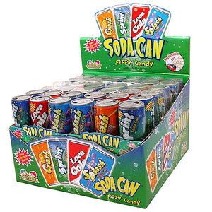 All City Candy Soda Can Fizzy Candy 6-Pack 1.48 oz. Novelty Kidsmania Case of 12 For fresh candy and great service, visit www.allcitycandy.com