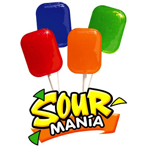 All City Candy Sour Mania Lollipops 1 oz. - Case of 24 Lollipops & Suckers Cima Confections For fresh candy and great service, visit www.allcitycandy.com