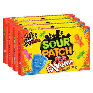 All City Candy Sour Patch Kids Extreme Soft & Chewy Candy - 3.5-oz. Theater Box Theater Boxes Mondelez International Case of 12 For fresh candy and great service, visit www.allcitycandy.com