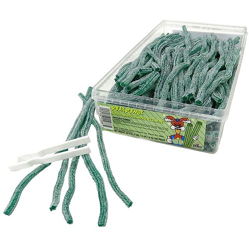 All City Candy Sour Power Green Apple Candy Straws - Tub of 200 Sour Dorval Trading Default Title For fresh candy and great service, visit www.allcitycandy.com