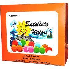All City Candy Sour Satellite Wafers Candy - 240 PC Box Novelty Gerrit J. Verburg Candy For fresh candy and great service, visit www.allcitycandy.com