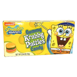 All City Candy SpongeBob SquarePants Gummy Krabby Patties Candy - 2.54-oz. Theater Box Theater Boxes Frankford Candy For fresh candy and great service, visit www.allcitycandy.com