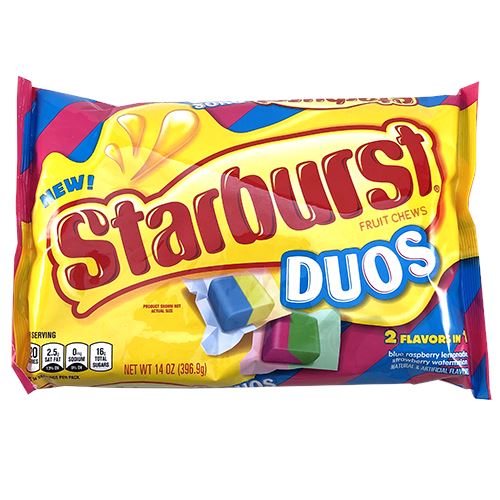 All City Candy Starburst Duos Fruit Chews - 14-oz. Bag Chewy Wrigley For fresh candy and great service, visit www.allcitycandy.com