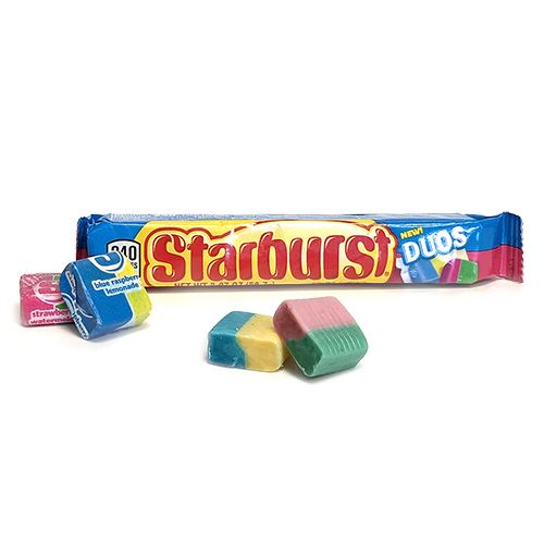 All City Candy Starburst Duos Fruit Chews - 2.07-oz. Bar Chewy Wrigley 1 Bag For fresh candy and great service, visit www.allcitycandy.com