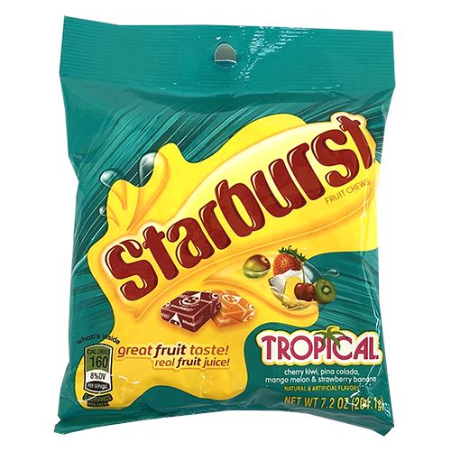 All City Candy Starburst Tropical Fruit Chews - 7.2-oz. Bag Chewy Wrigley For fresh candy and great service, visit www.allcitycandy.com