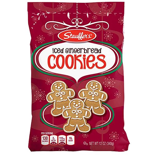 All City Candy Stauffer's Iced Gingerbread Cookies - 12-oz. Bag Christmas Stauffer Biscuit Company For fresh candy and great service, visit www.allcitycandy.com