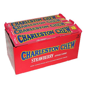 All City Candy Strawberry Charleston Chew Candy Bar 1.87 oz. Candy Bars Tootsie Roll Industries Case of 24 For fresh candy and great service, visit www.allcitycandy.com