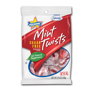 All City Candy Sugar Free Mint Twists Hard Candy - 3.75-oz. Bag Hard Atkinson's Candy Default Title For fresh candy and great service, visit www.allcitycandy.com