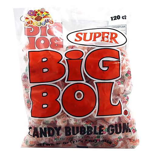 All City Candy Super Big Bol Candy Bubble Gum Gum/Bubble Gum Albert's Candy Bag of 120 For fresh candy and great service, visit www.allcitycandy.com