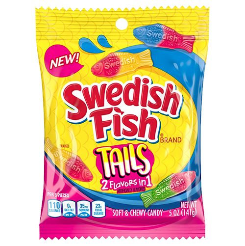 All City Candy Swedish Fish Big Tails Soft & Chewy Candy - 5-oz. Bag Chewy Mondelez International For fresh candy and great service, visit www.allcitycandy.com