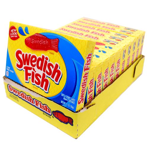 Swedish Fish Soft & Chewy Candy - 3.1-oz. Theater Box - All City Candy
