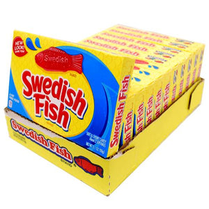 All City Candy Swedish Fish Soft & Chewy Candy - 3.1-oz. Theater Box Case of 12 Theater Boxes Mondelez International For fresh candy and great service, visit www.allcitycandy.com